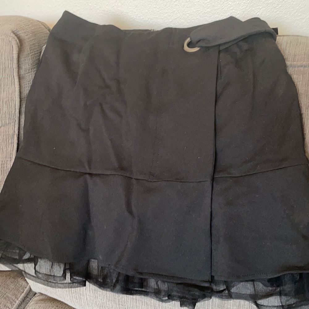 Free press zip back side belt mini skirt! XS